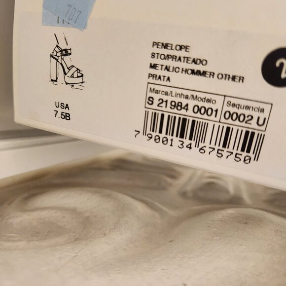 SCHUTZ "Penelope" Metallic Hommer Silver Platform San. NIB. Size: various - Picture 10 of 10